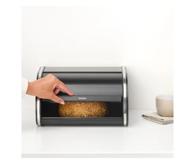 Kenyértartó doboz, Brabantia, Roll Top, matt fekete