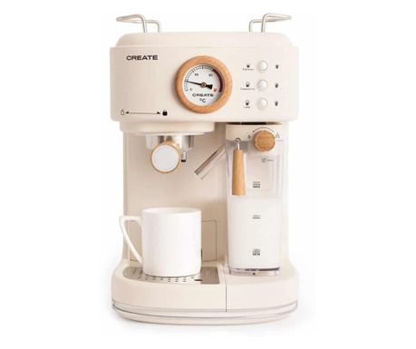 Retro félautomata eszpresszógép, CREATE, Thera Retro Pro, krém