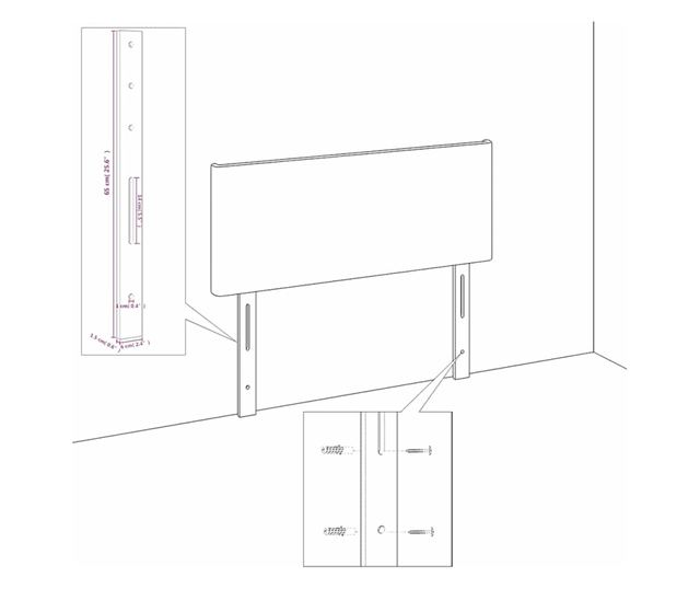 Рамка за легло с табла, тъмносиня, 100x200 см, кадифе