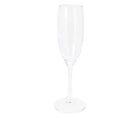 Set od 6 čaša za šampanjac ATMÓS FERA, 190 ml, prozirno staklo, elegantne čaše za flautu, perivo u perilici posuđa