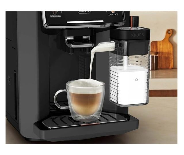 Krups Sensation Milk EA912HF0 Automata Kávéfőző, 1450 W, 1,7 L, Fekete