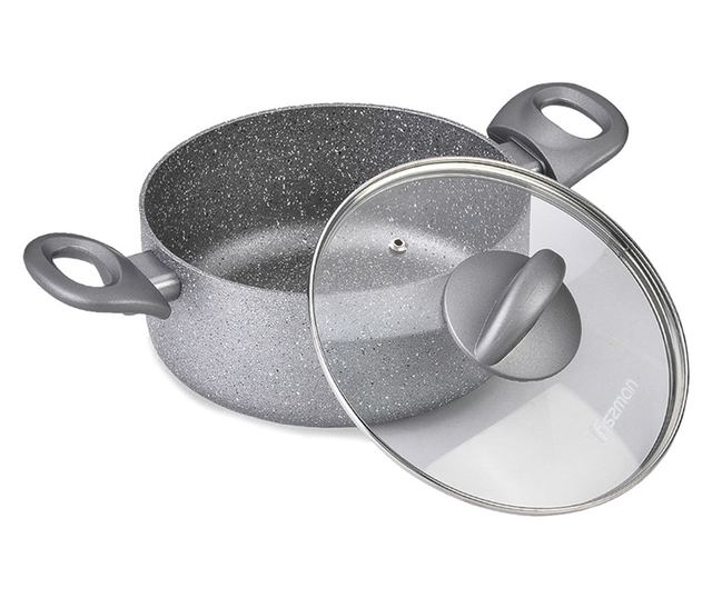 Fissman-Moon Stone kerámia készlet, 6 darab, alumínium, szürke