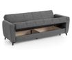 Canapea extensibilă Delhi, 3 locuri, material textil gri deschis, cu ladă depozitare şi arcuri, 216*85*85 thumbnail 2
