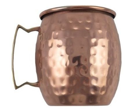 Zlatni "barrel" vrč za koktele ili pivo, Moscow Mule, 500 ml