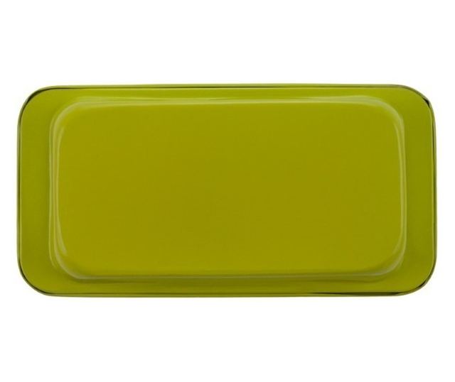 Téglalap alakú sütőlap kerámia bevonattal, amely biztosítja a sütemények és piskóták egyenletes sütését, zöld