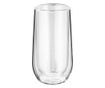 2 darabos pohárkészlet, boroszilikát üveg, 8x8x15 cm, átlátszó