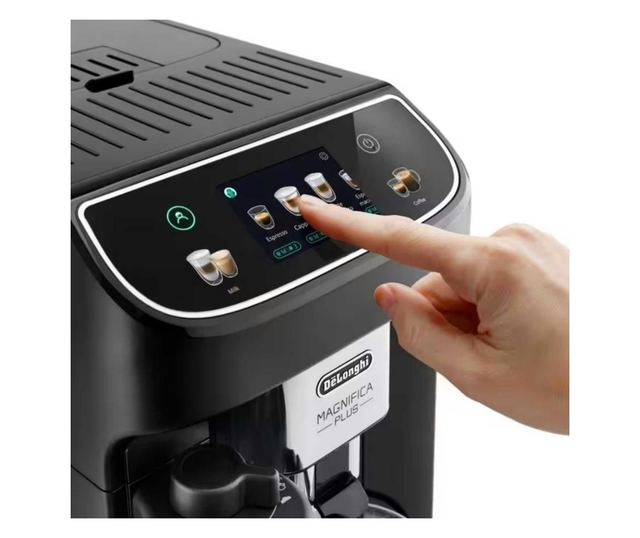 Kávéfőző DeLonghi Magnifica PLUS ECAM 320.60.B, 1450W, 15 bar, 1,8l, 15 program, 13 őrlési szint, TFT érintőképernyő, LatteCrema