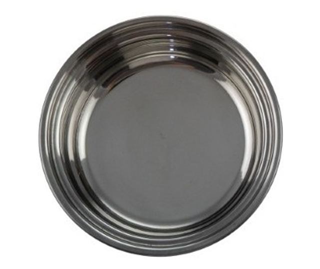 14 cm-es rozsdamentes acél tál fedővel, ideális curry vagy más meleg ételek tálalásához