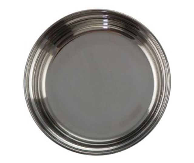 Rozsdamentes acél tál fedővel, 17 cm, ideális curry vagy más meleg ételek tálalásához