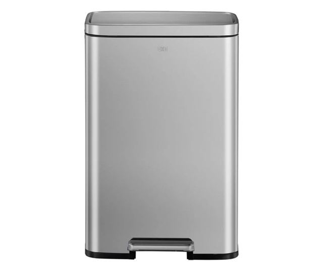 EKO pedálos szemetes, Madison, 50 literes űrtartalom, 1 kivehető rekesz, ergonomikus, ujjlenyomatmentes rozsdamentes acél test,