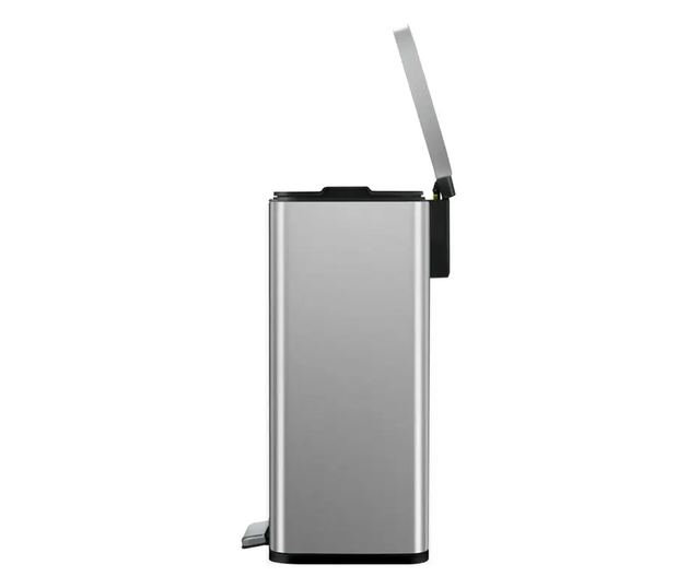 EKO pedálos szemetes, Madison, 50 literes űrtartalom, 1 kivehető rekesz, ergonomikus, ujjlenyomatmentes rozsdamentes acél test,