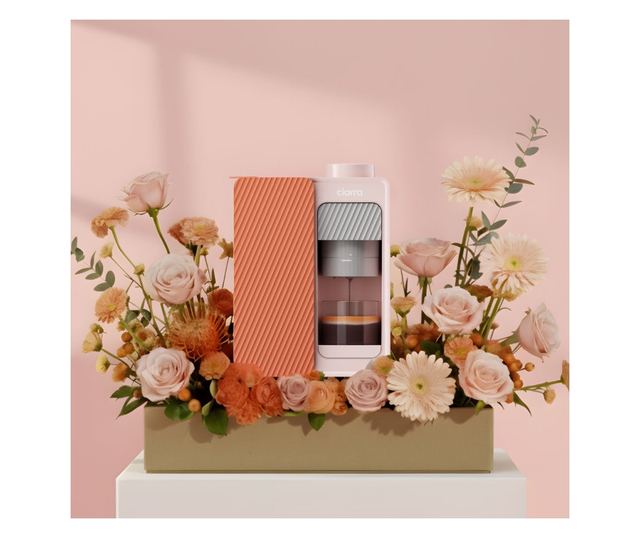 2 az 1-ben hordozható félautomata eszpresszógép, Ciarra, BloomBox, rózsaszín