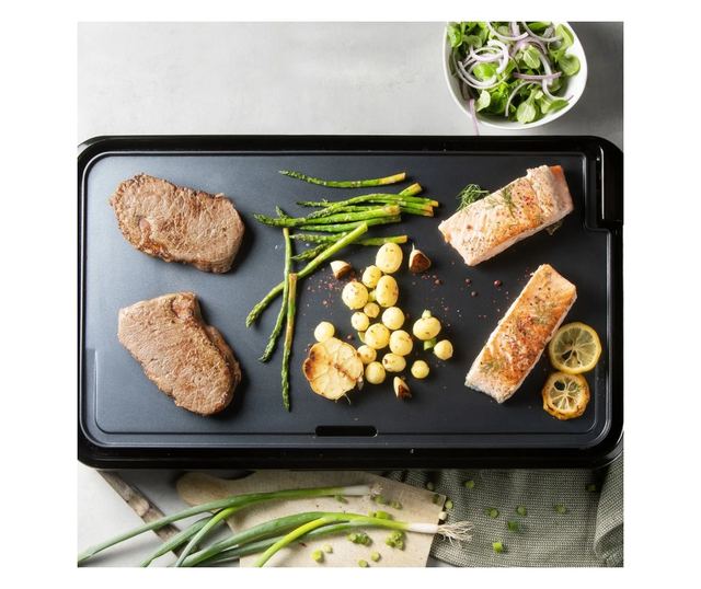 Elektromos Plancha XXL főzőlap, DOMO, 55 x 30 cm, rozsdamentes acél