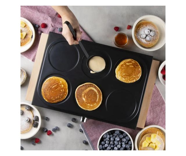 2 az 1-ben elektromos főzőlap, DOMO, Wok Party, fekete