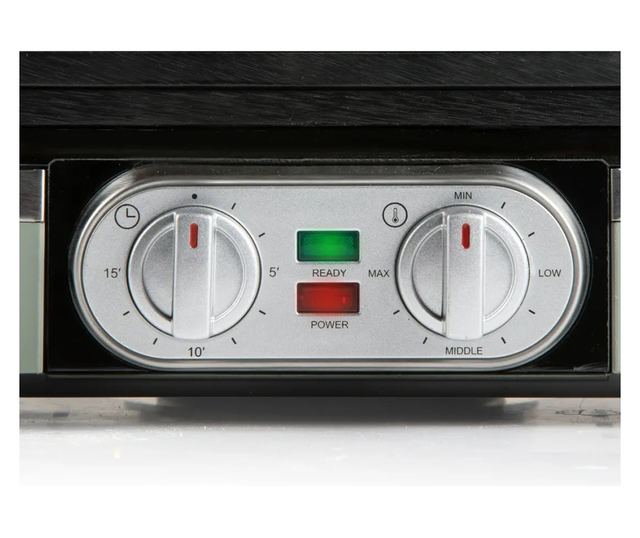 DOMO gofrisütő, tapadásmentes kerámia lapok, termosztát, 26.7x14.4x24.8cm