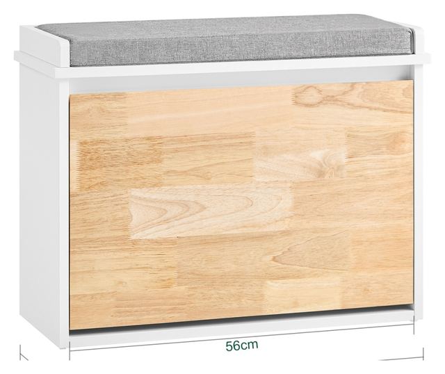 SoBuy bejárati cipőtartó állvány, cipőbútor fehér színben