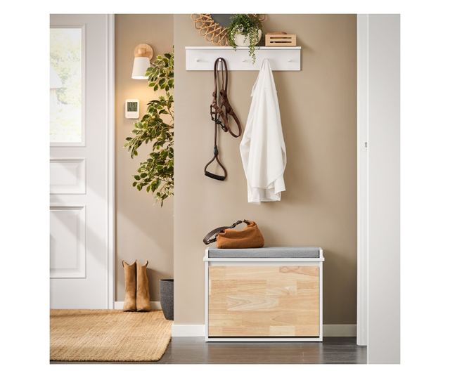 SoBuy bejárati cipőtartó állvány, cipőbútor fehér színben