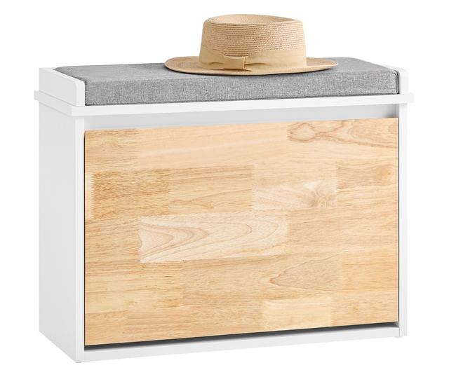 SoBuy bejárati cipőtartó állvány, cipőbútor fehér színben