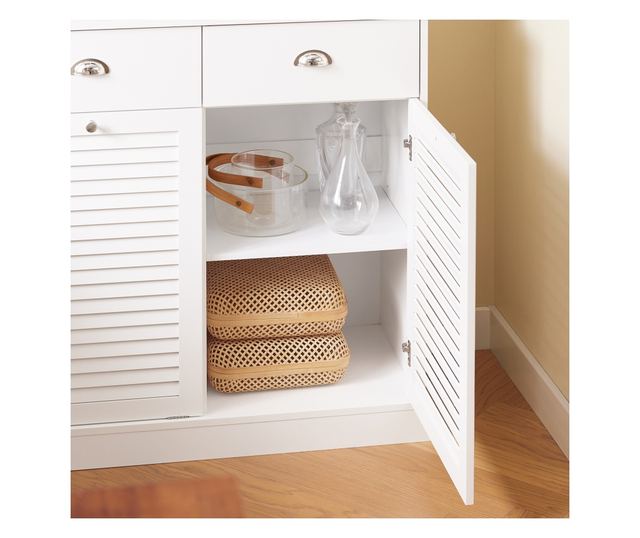 SoBuy mikrohullámú sütőszekrény beépített konyhaszigettel, fehér FSB101-W modell