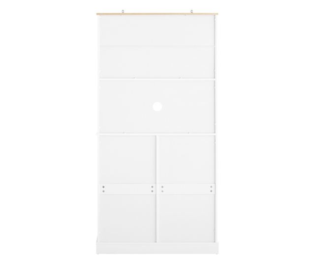 SoBuy mikrohullámú sütőszekrény beépített konyhaszigettel, fehér FSB101-W modell