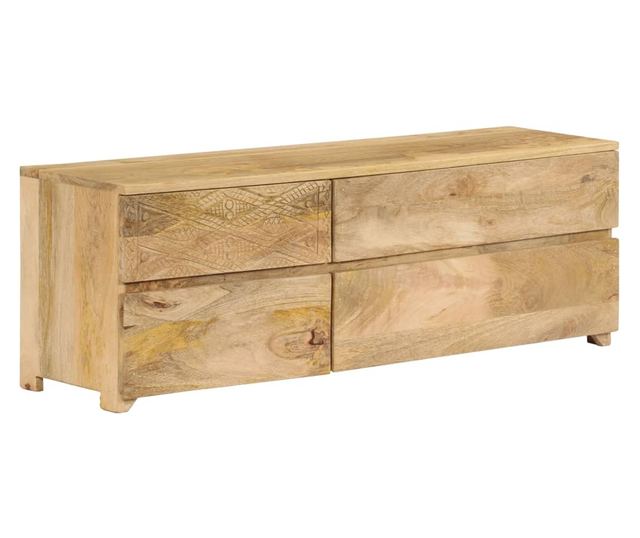 TV komoda, 110x30x40 cm, masivno drvo manga