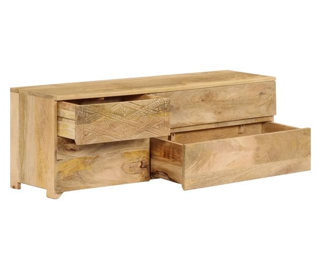 TV komoda, 110x30x40 cm, masivno drvo manga