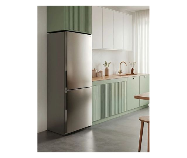No Frost Hűtőszekrény, CREATE, Studio, 231 Liter, Rozsdamentes Acél