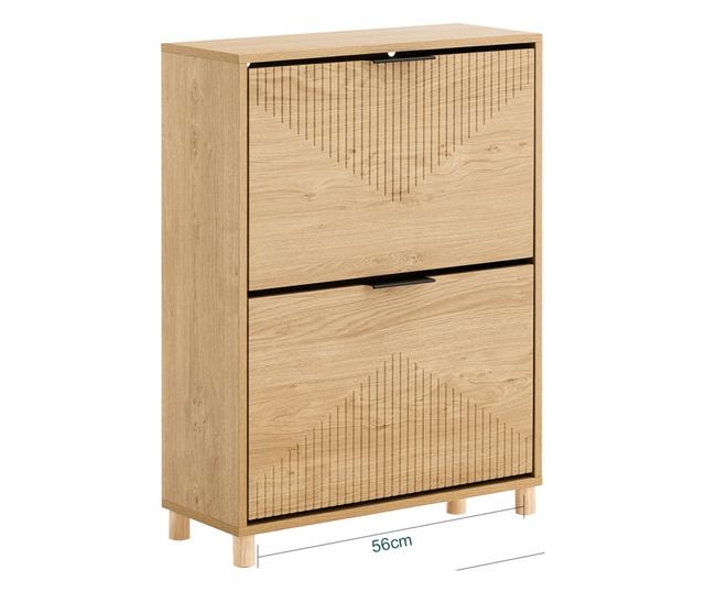 SoBuy vékony cipőszekrény összecsukható ajtókkal, 8 pár cipő tárolásra