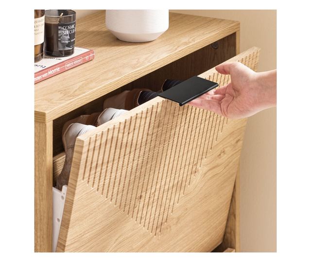 SoBuy vékony cipőszekrény összecsukható ajtókkal, 8 pár cipő tárolásra