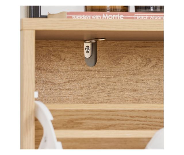 SoBuy vékony cipőszekrény összecsukható ajtókkal, 8 pár cipő tárolásra