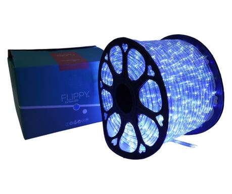 Božićna rasvjeta, 20m, 480 LED dioda, svjetleća crijeva, hladno bijela/plava, transformator, 8 funkcija