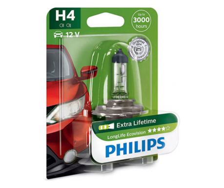 Λάμπα Φώτων Philips LongLife EcoVision H4