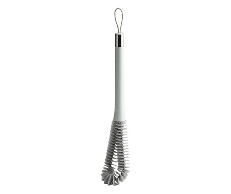 Čistilna krtača z dolgim ročajem za kozarce, steklenice in otroške stekleničke - silikon, ergonomska oblika (3,9x5,4x38 palcev)