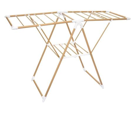 5Five Sušilo za rublje s krilima, imitacija drva, ABS i PVC pjena, 138x51x90 cm, smeđa