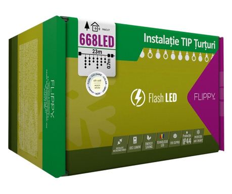Χριστουγεννιάτικα Φωτάκια, 23 μ, 668 LED, Κουρτίνα, Θερμό Λευκό, Αναβοσβήνοντα, Μετασχηματιστής, Συνδεόμενα