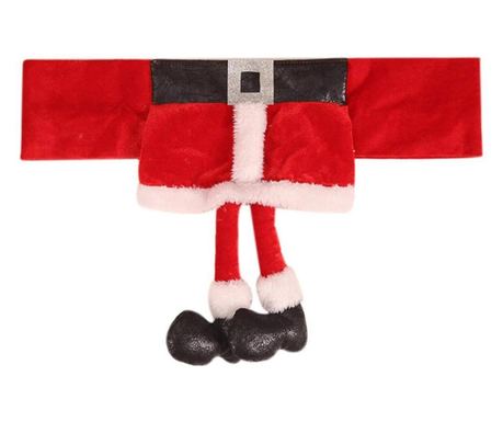Christmas themed elastic chair decoration, textile/polyester material, 46 x 3