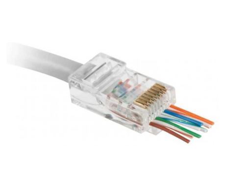 Prolazni 8P8C CAT5e UTP RJ45 neoklopljeni modularni muški konektor