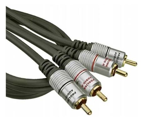RCA kabel muški utikač x2 s obje strane 1,2m crni TCV4270-1.2