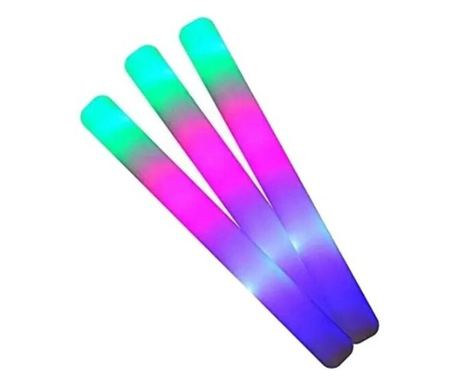 Goba LED palica, na baterije, večbarvna svetloba, 48 x 4 cm, bela