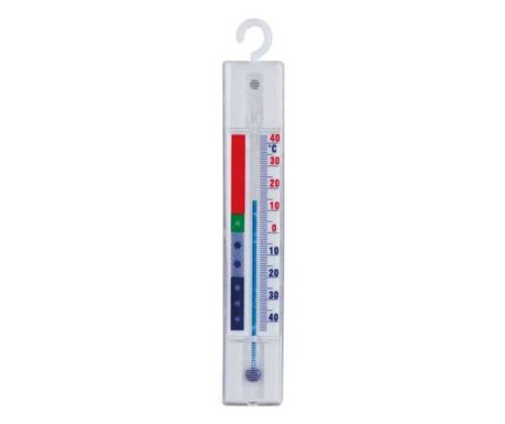 Hladilniški termometer -40 do +40 °C bel 152x24x9 mm z obešalom