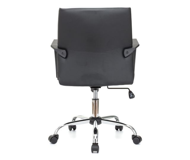 ERGOS Irodai szék Fehér, Műbőr, Fix PP karfák, Hintamechanika, Króm fém lábcsillag