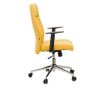 QMOBILI ROYAL Sárga Irodai Szék, Szövet, Hintamechanika, Polipropilén Karfa, Króm Láb