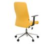 QMOBILI ROYAL Sárga Irodai Szék, Szövet, Hintamechanika, Polipropilén Karfa, Króm Láb
