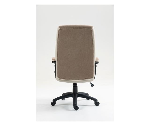 Kiwari Tin Irodai szék, magas háttámla, szövet felület, króm karfák párnákkal, pillangó mechanizmus zárral, nejlon talp és kerek