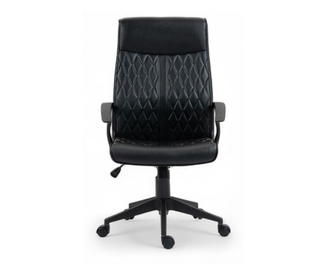 Kiwari Val Irodai Szék, Magas Háttámla, Fix Karfa, Pillangó Mechanika, Nylon Talp és Kerekek, Fekete