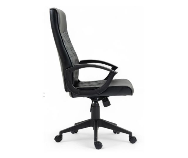 Kiwari Val Irodai Szék, Magas Háttámla, Fix Karfa, Pillangó Mechanika, Nylon Talp és Kerekek, Fekete