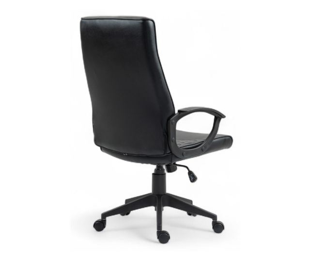 Kiwari Val Irodai Szék, Magas Háttámla, Fix Karfa, Pillangó Mechanika, Nylon Talp és Kerekek, Fekete