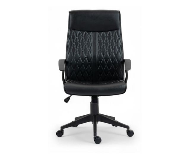 Kiwari Val Irodai Szék, Magas Háttámla, Fix Karfa, Pillangó Mechanika, Nylon Talp és Kerekek, Fekete