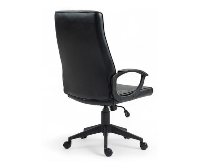 Kiwari Val Irodai Szék, Magas Háttámla, Fix Karfa, Pillangó Mechanika, Nylon Talp és Kerekek, Fekete