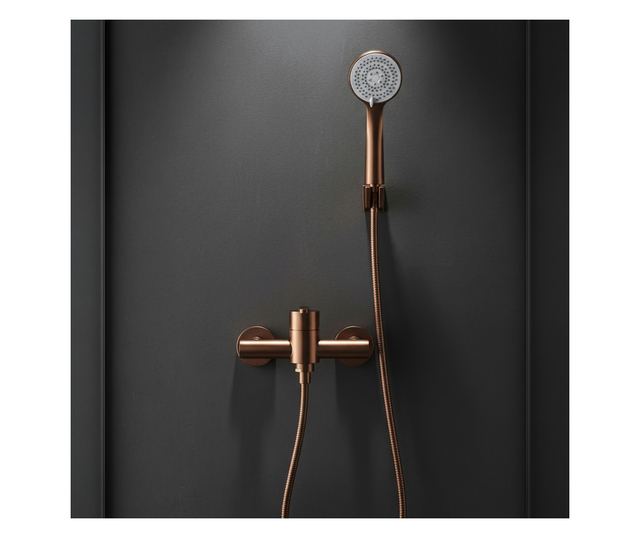 Zuhany csaptelep Rea Ontario Brusolt réz 10X13,4X8CM